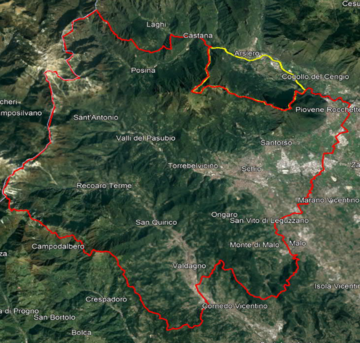 Un volo di 368 km quadrati per il rilievo aereo del territorio dell’alto Vicentino